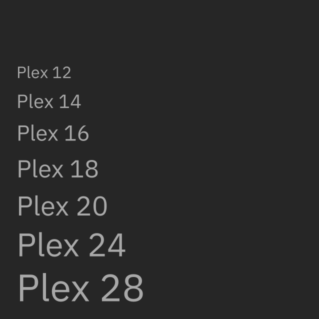 IBM plex typespec diagram